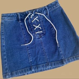 Kendall & Kylie Jean Lace Up Skirt